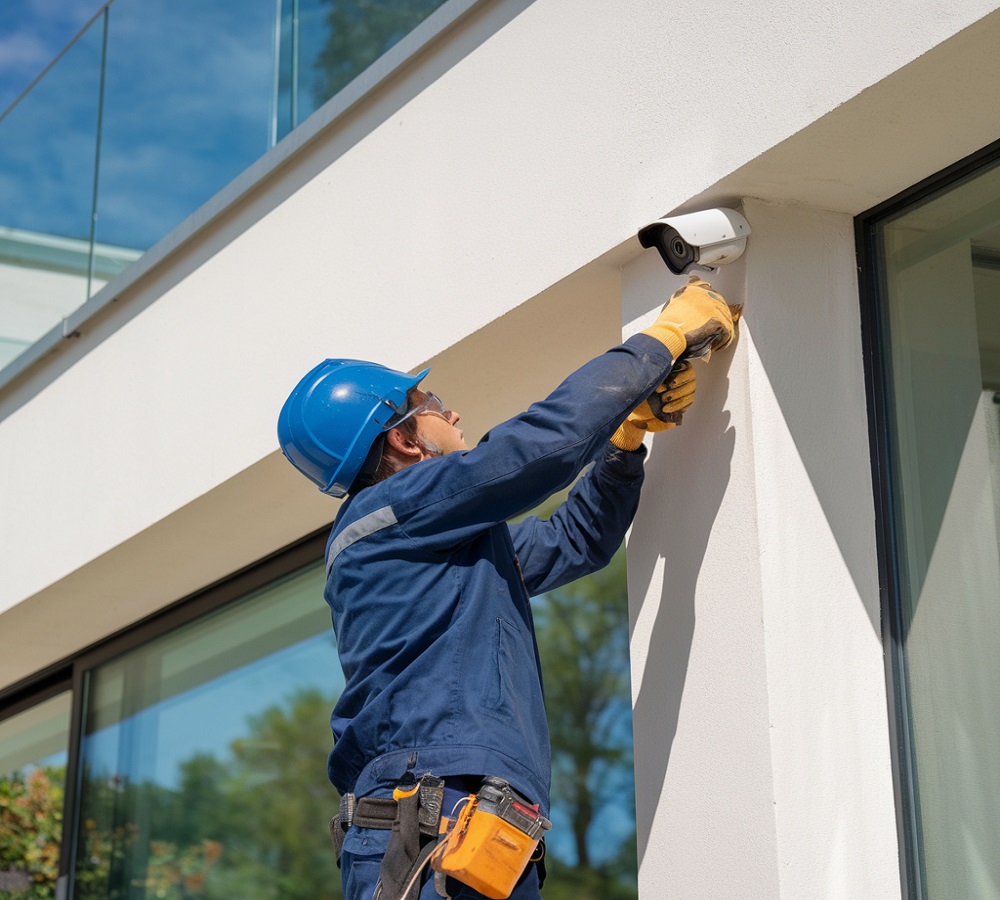 instalar-una-camara-de-seguridad-en-la-pared-de-una-casa-moderna